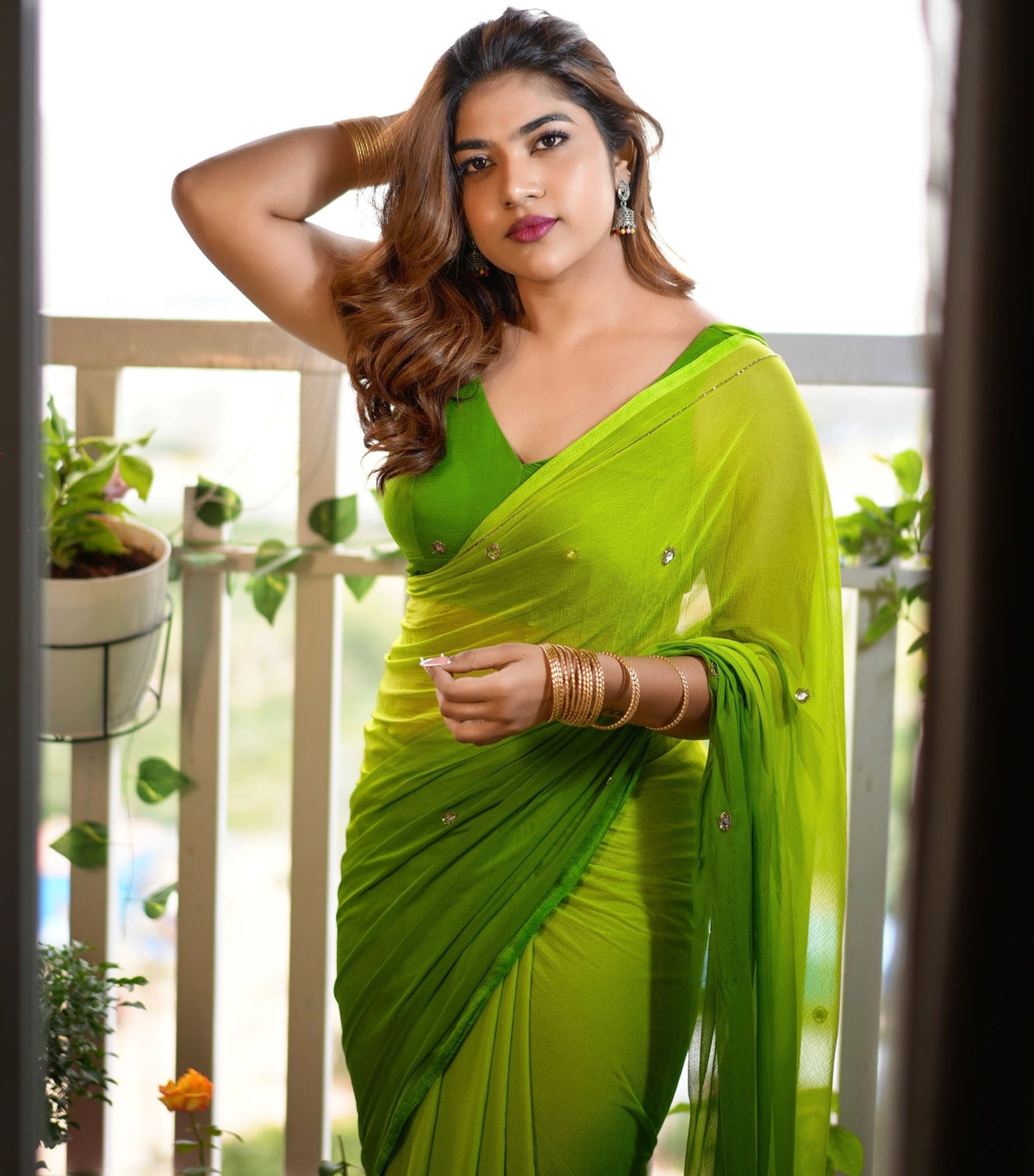 Dream Girl - house of suhiDream GirlSariHouse Of SuhiGreen - Dual Shadedhouse of suhi