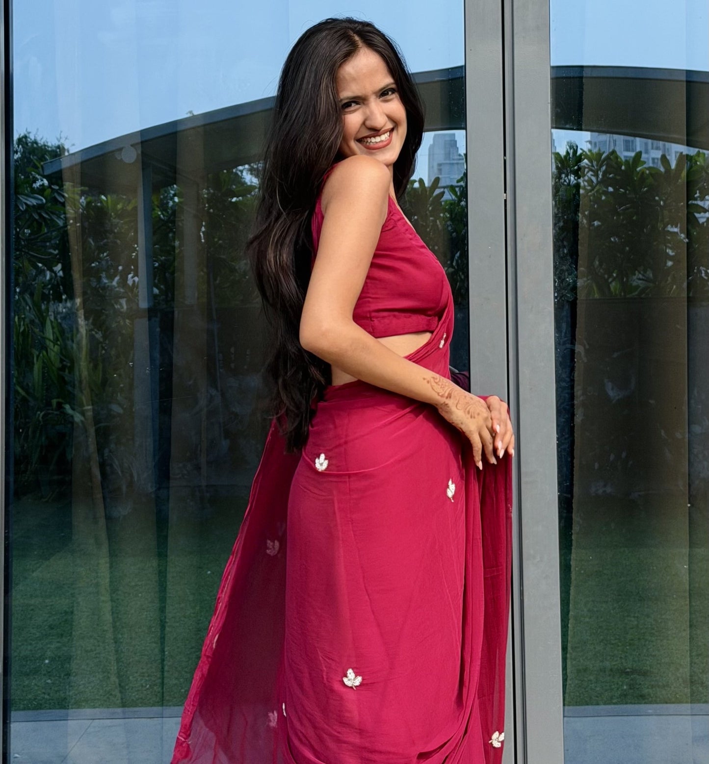 Vine 🍷 - house of suhiVine 🍷SariHouse Of SuhiBurgundy🍷house of suhi